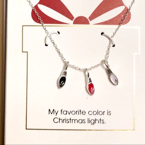 Love This Life Sterling Silver Christmas Light Holiday Necklace - NIB - Picture 1 of 6